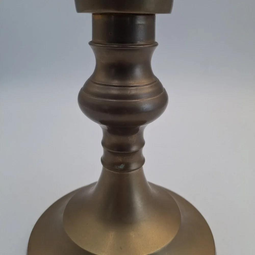 Vintage Solid Brass Candlestick Holder Heavy Taper Candle Stand Mid Century 6.5